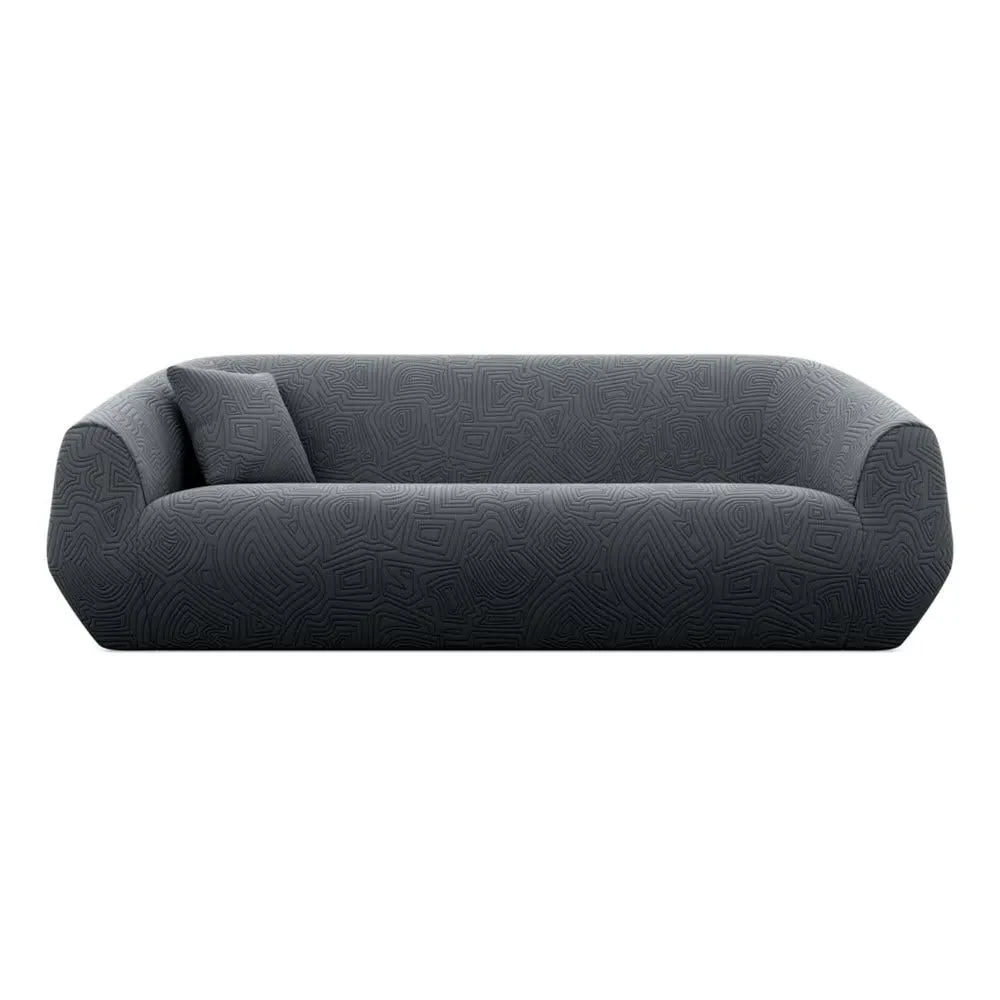 3-Seater Sofa with Foam Construction - Grey
