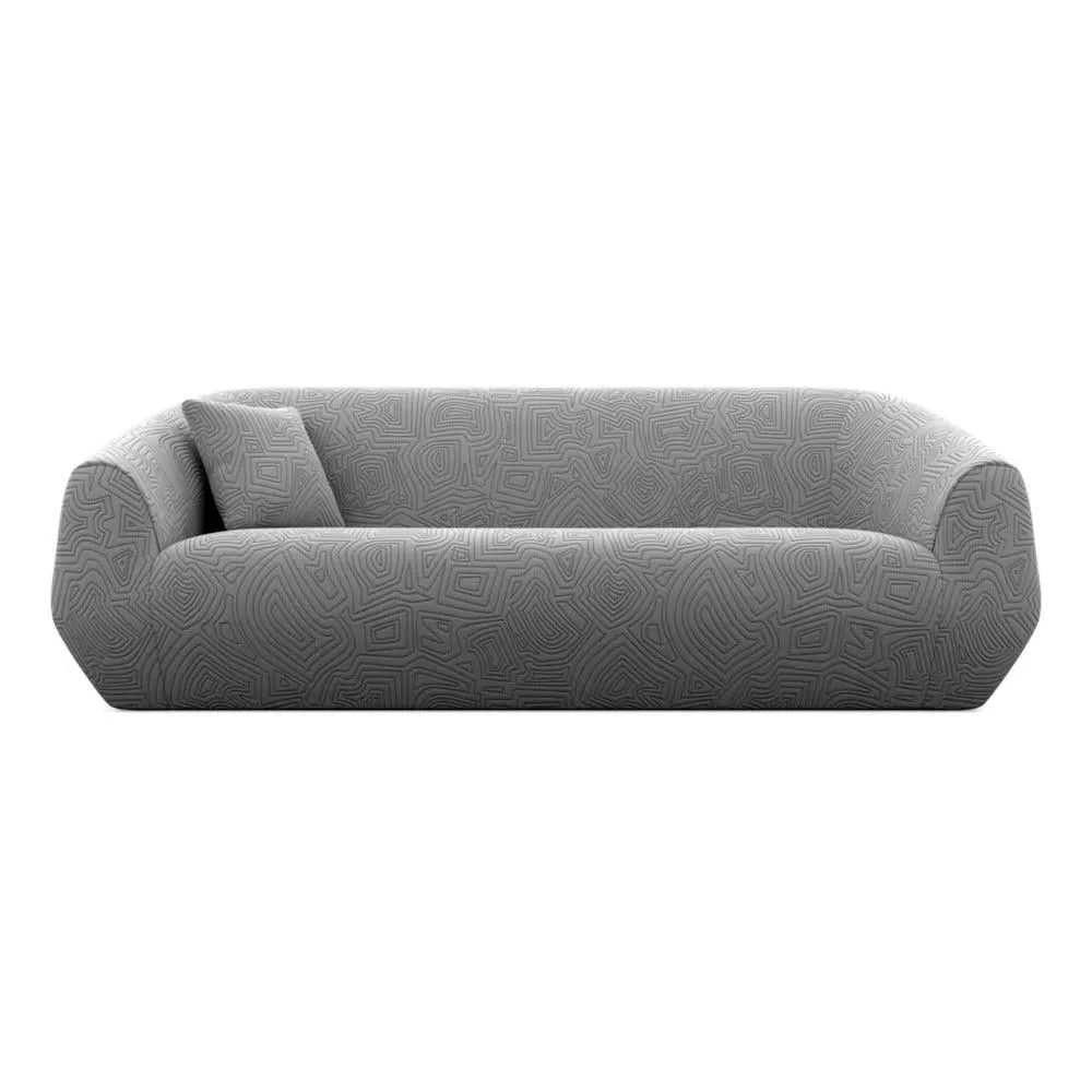 3-Seater Sofa with Foam Construction - Grey