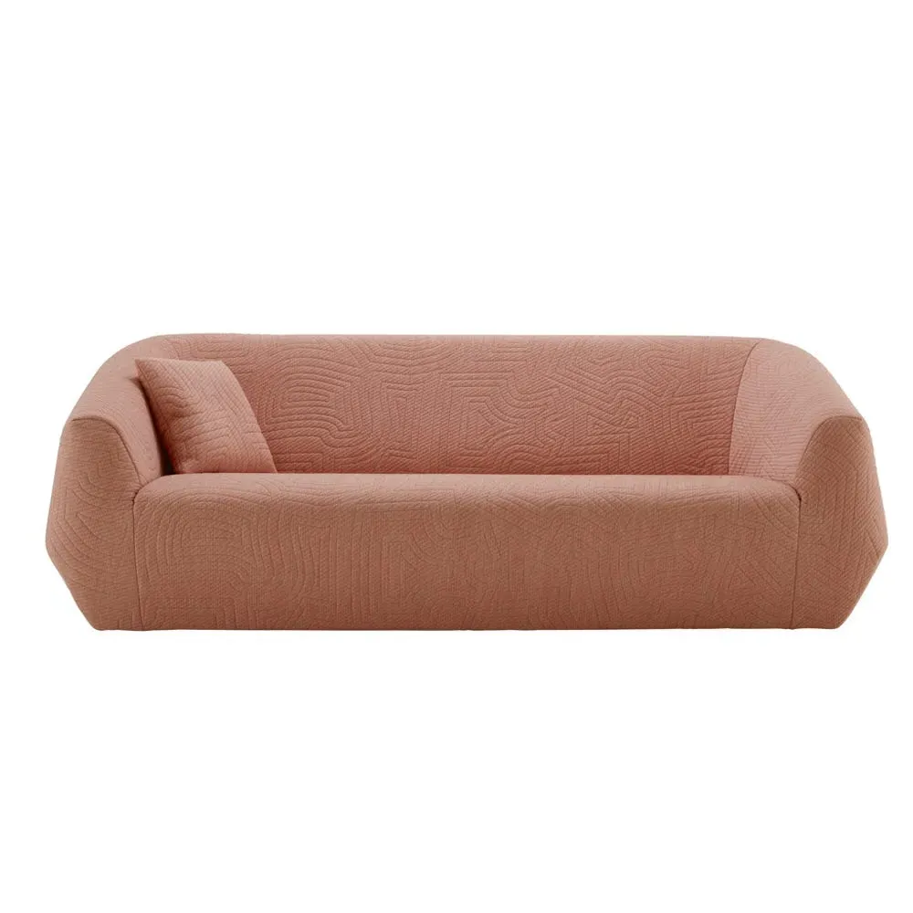 3-Seater Sofa with Foam Construction - Orange