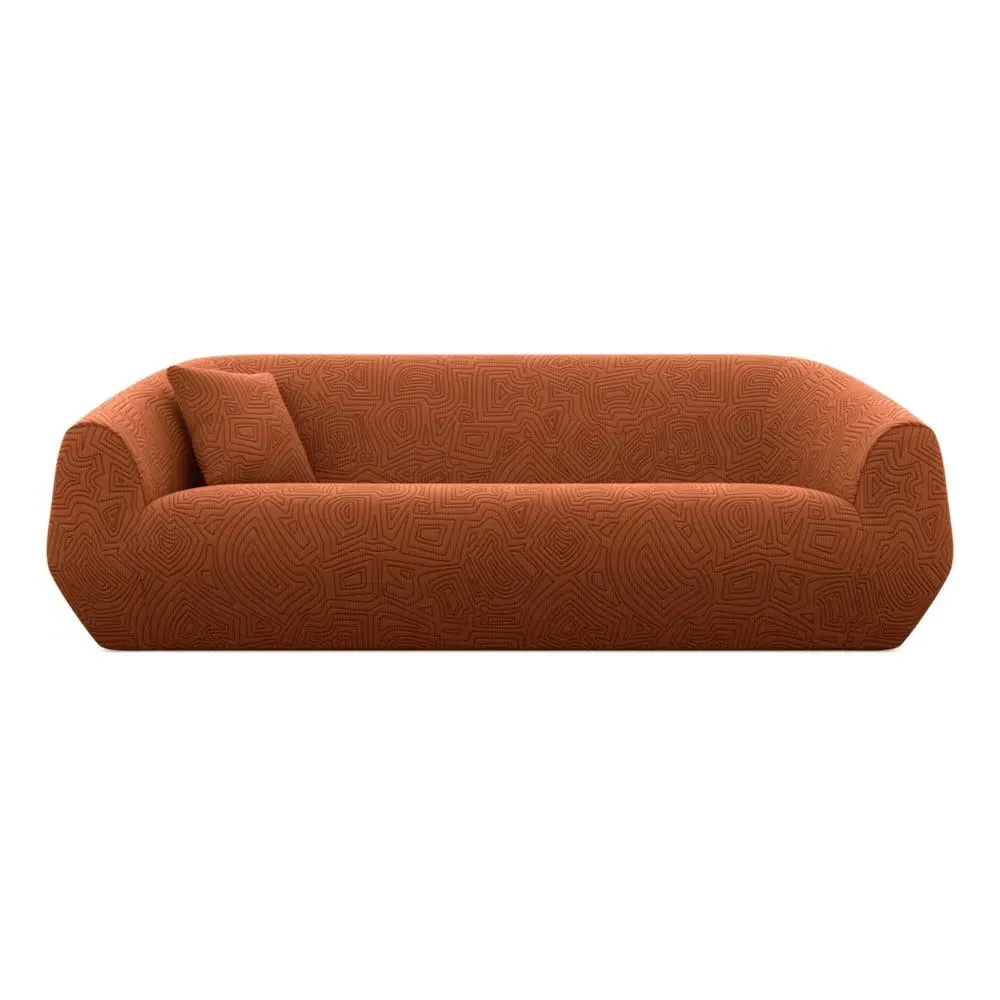 3-Seater Sofa with Foam Construction - Orange