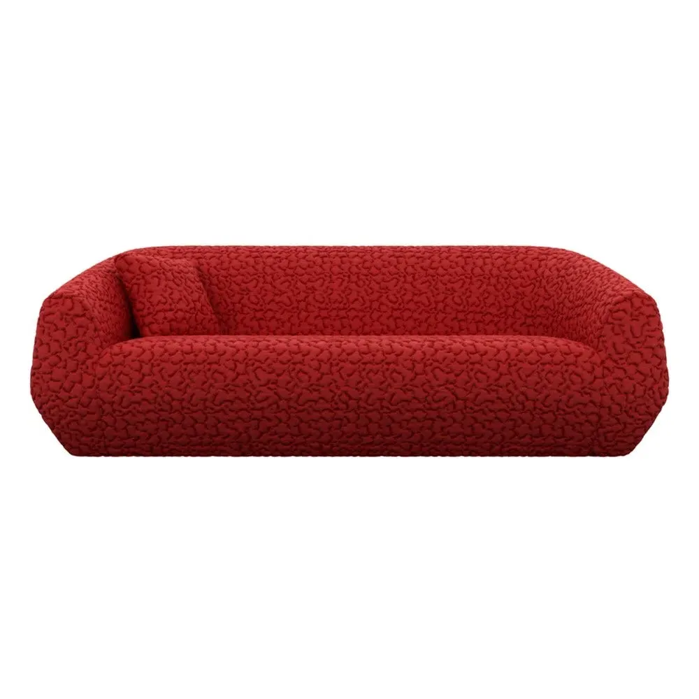 3-Seater Sofa with Foam Construction - Red