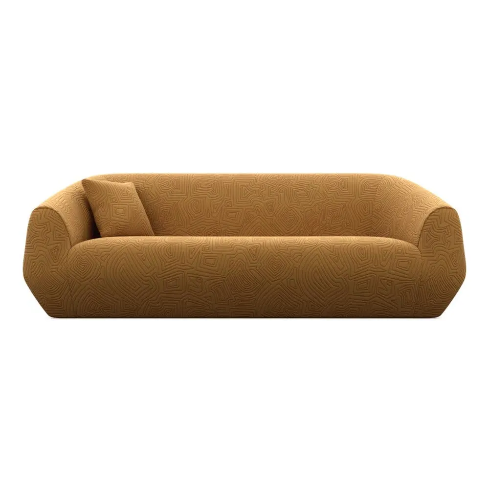 3-Seater Sofa with Foam Construction - Yellow