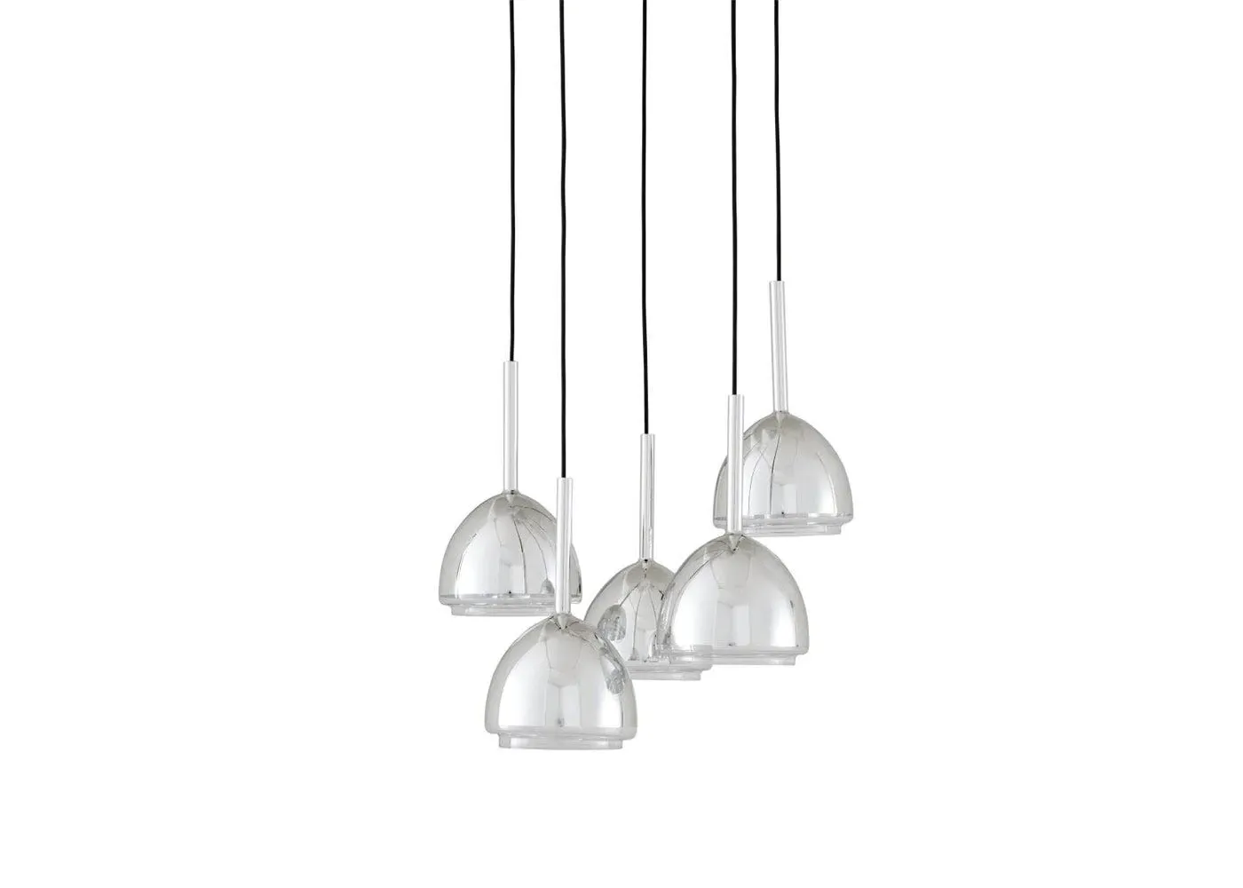 5-Light Bell Pendant Light - Chrome, Metal image