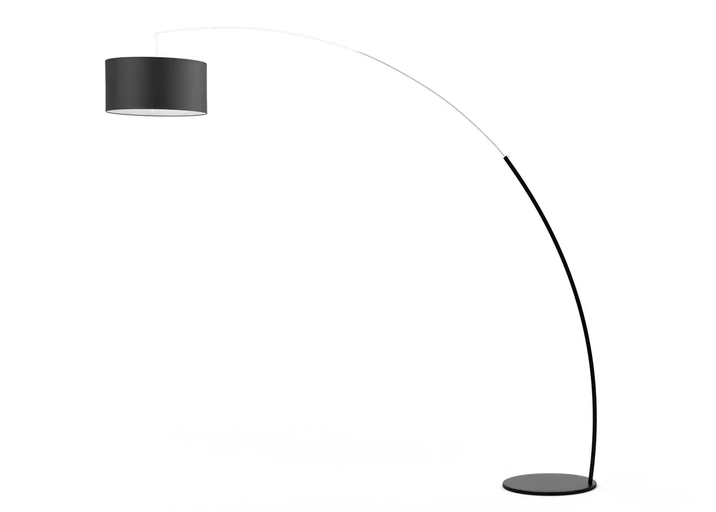 Adjustable Floor Lamp - Black, Cotton image