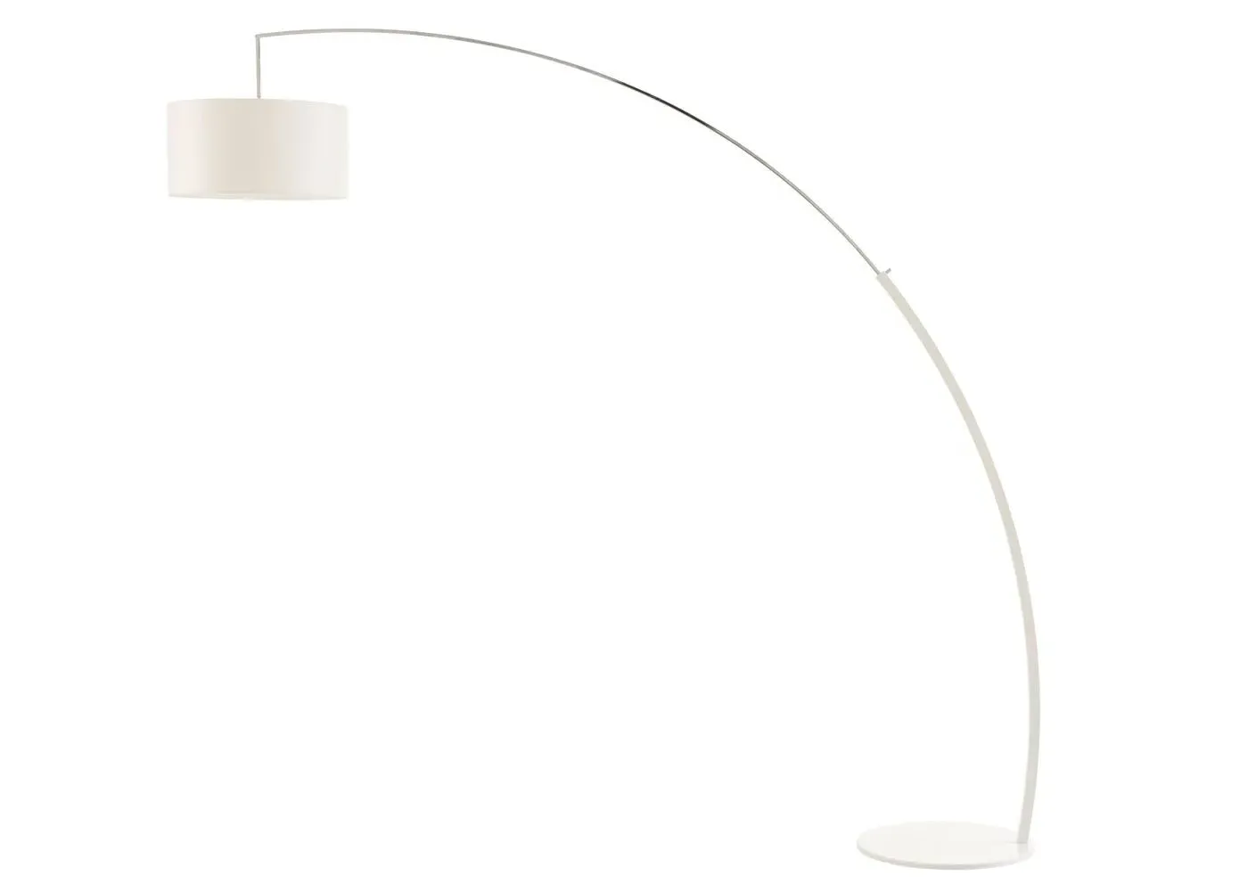 Adjustable Floor Lamp - White, Cotton