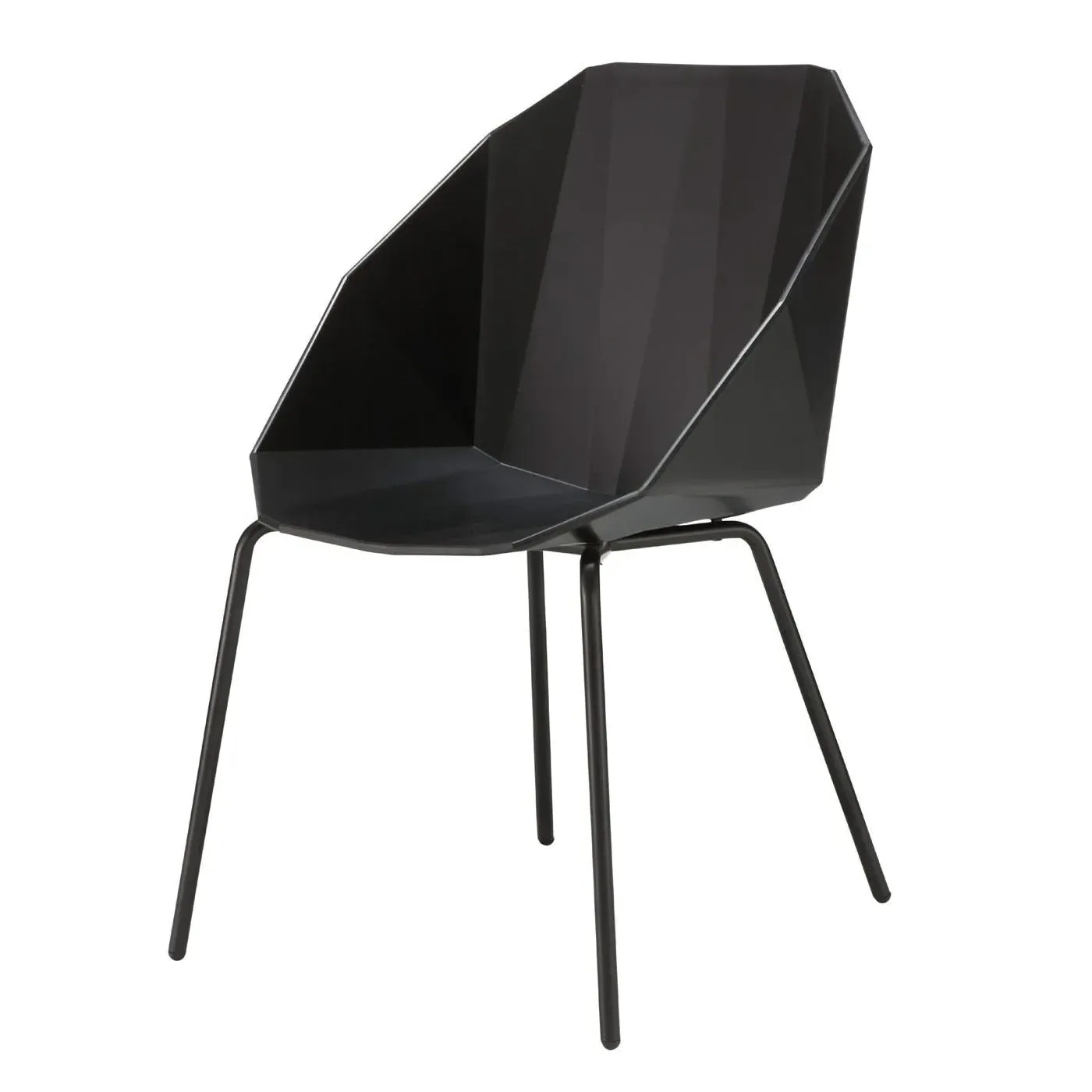 Angular Dining Chair - Black, Aluminium image