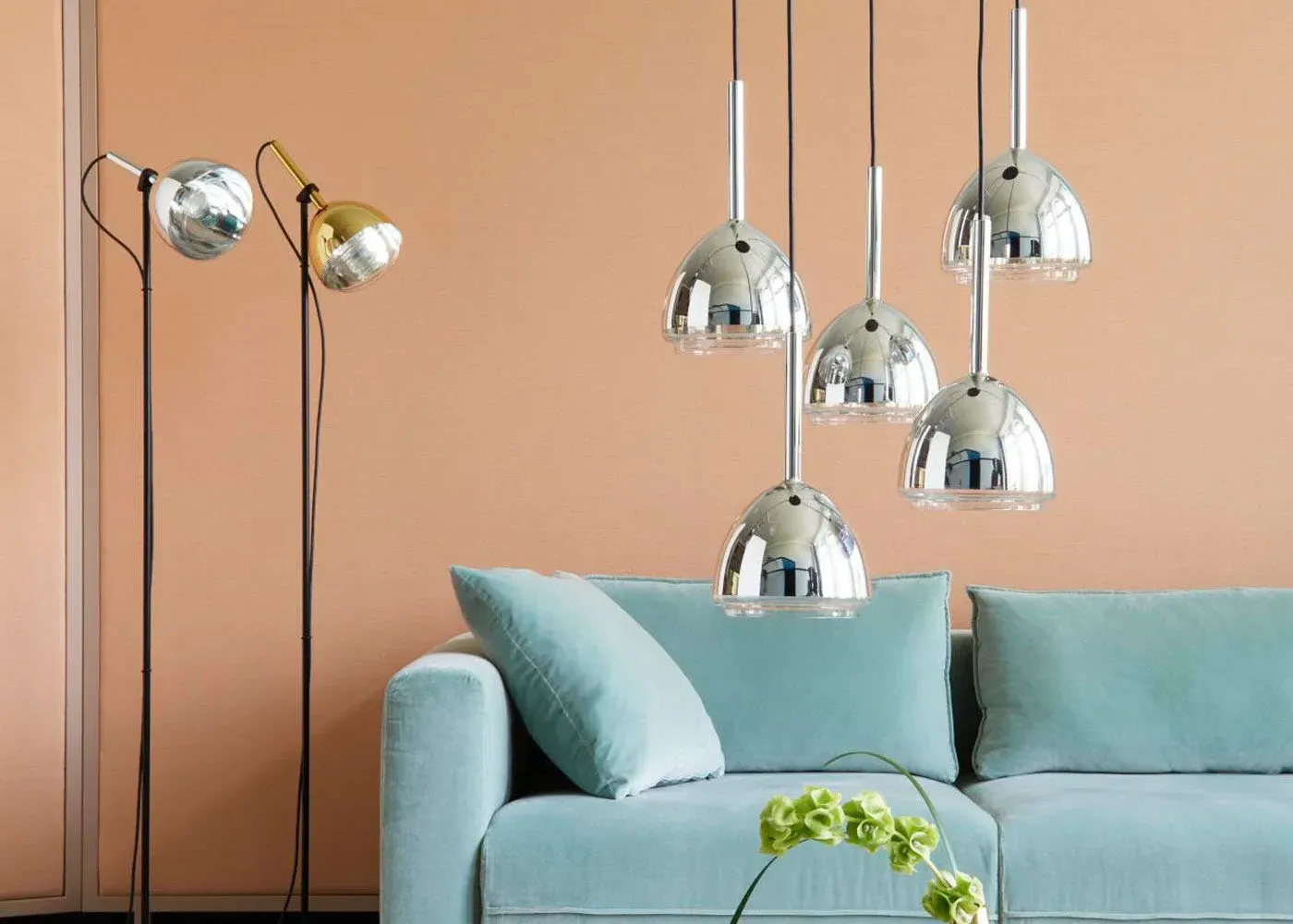 Bell Floor Lamp - Chrome, Metal