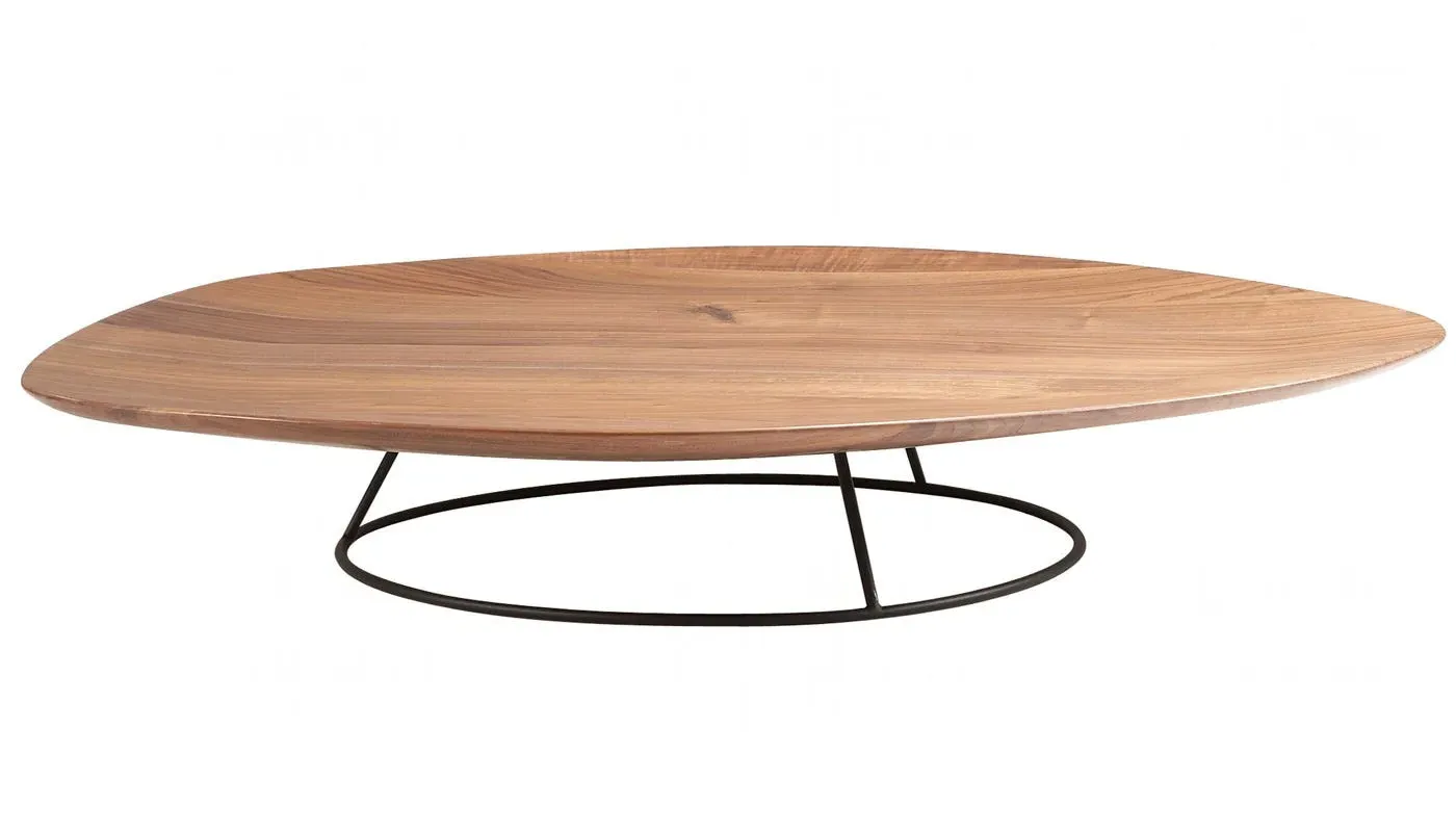 Concave Low Table - Dark Wood, Walnut image