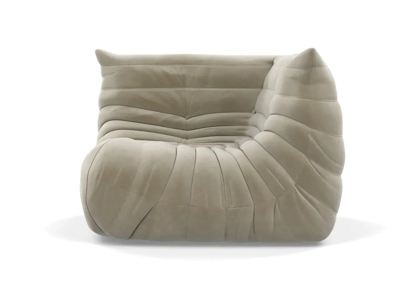 Corner Seat with Quilted Design - Natural, Alcantara