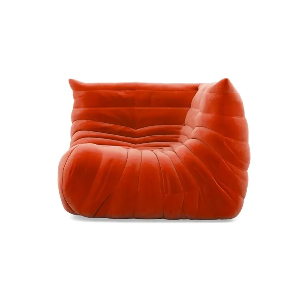 Corner Seat with Quilted Design - Yellow, Alcantara