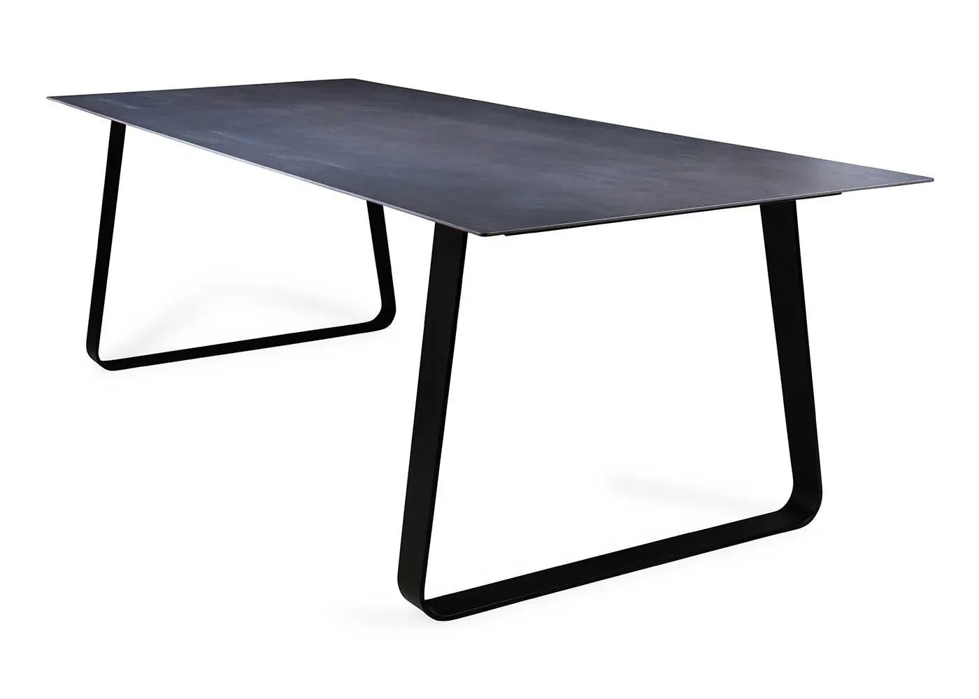 Dining Table with Overhang - Grey, Metal image