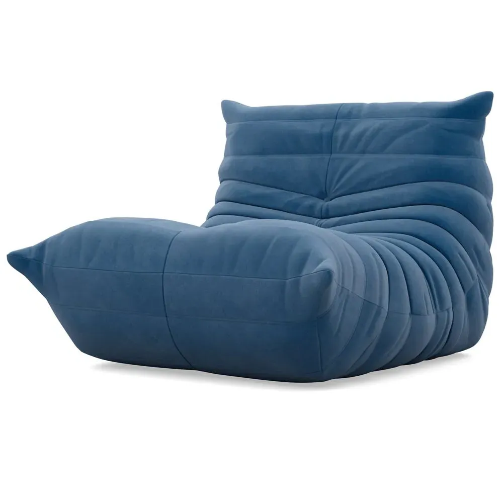 Fireside Chair with Quilted Design - Blue