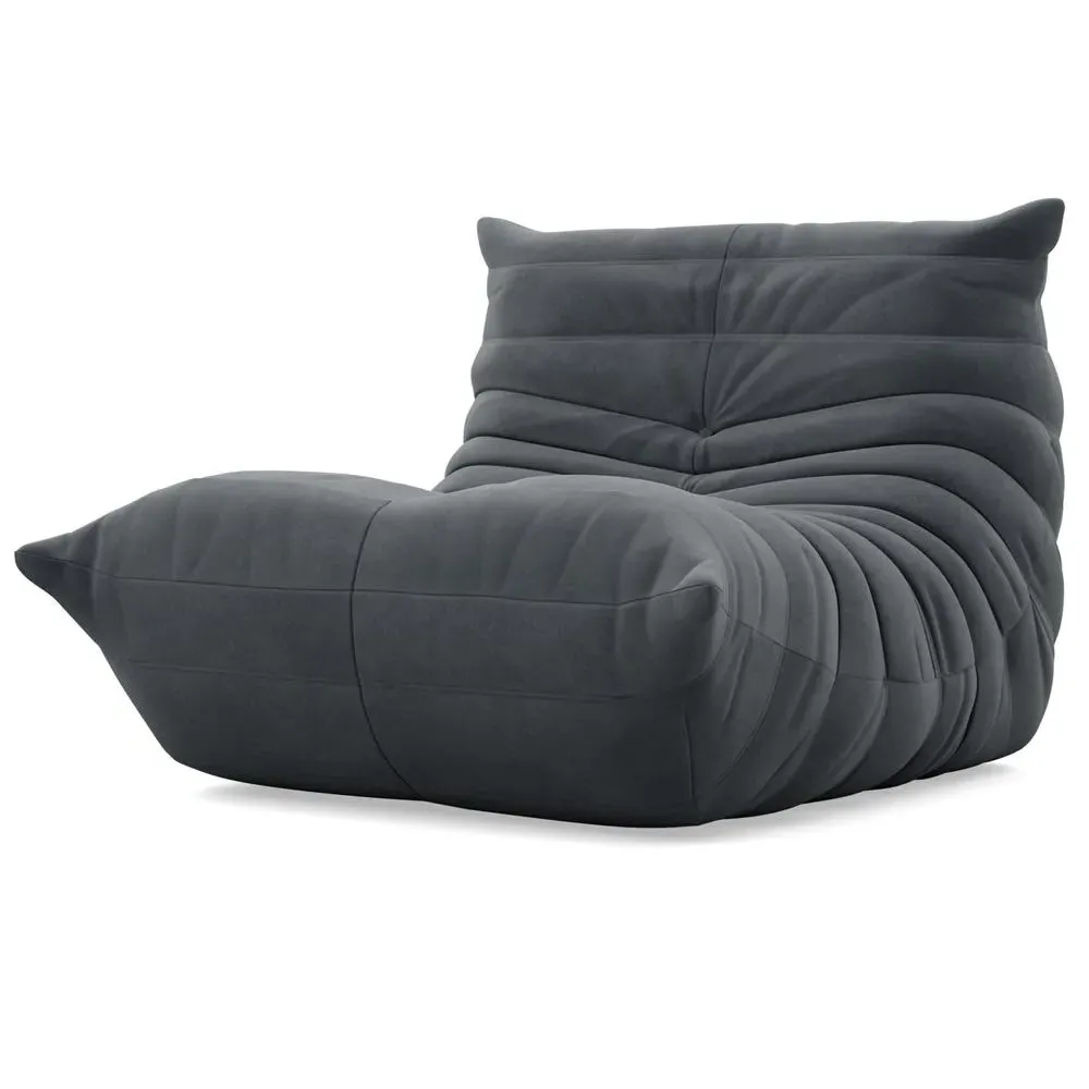 Fireside Chair with Quilted Design - Grey