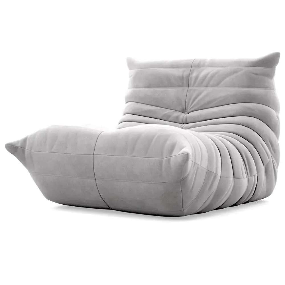 Fireside Chair with Quilted Design - Grey