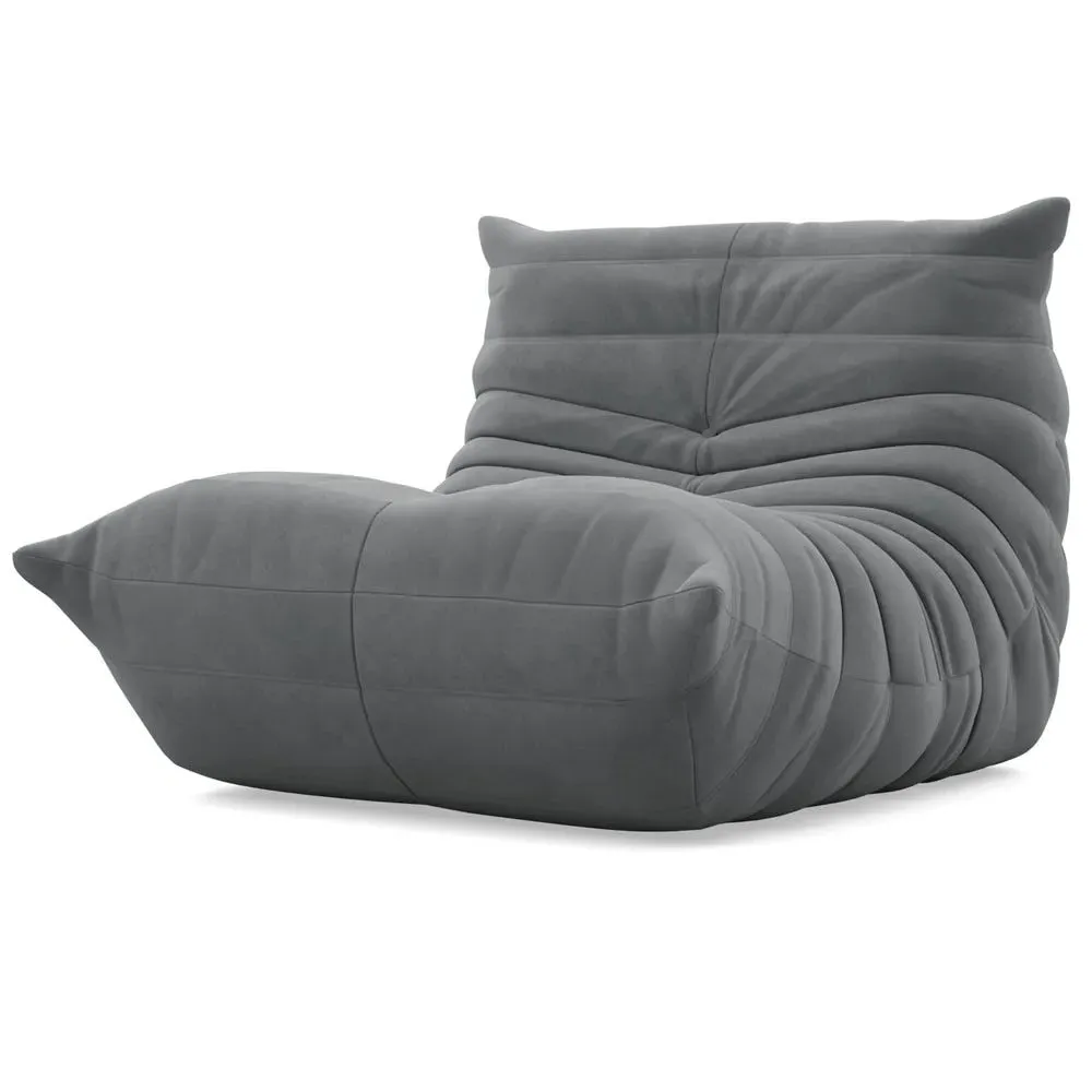 Fireside Chair with Quilted Design - Grey