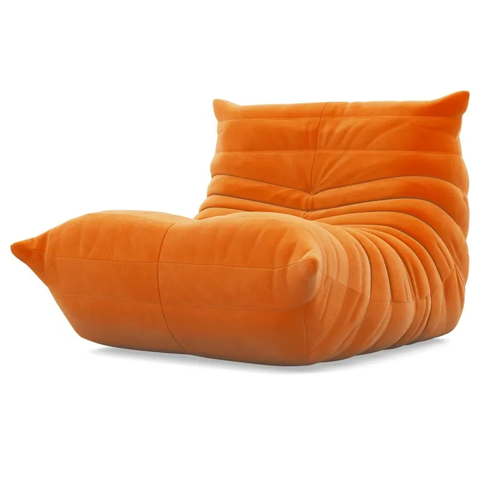 Fireside Chair with Quilted Design - Orange