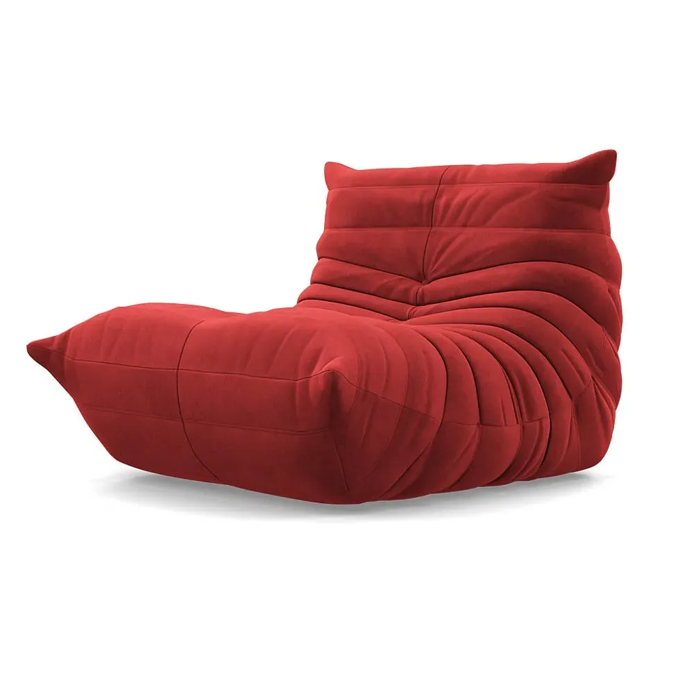 Fireside Chair with Quilted Design - Red