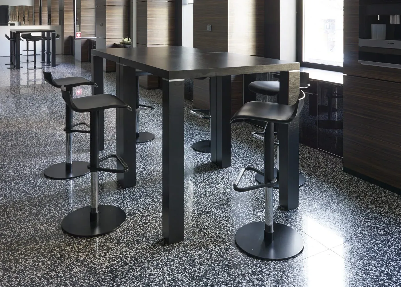 Height Adjustable Barstool - Black, Polyurethane image