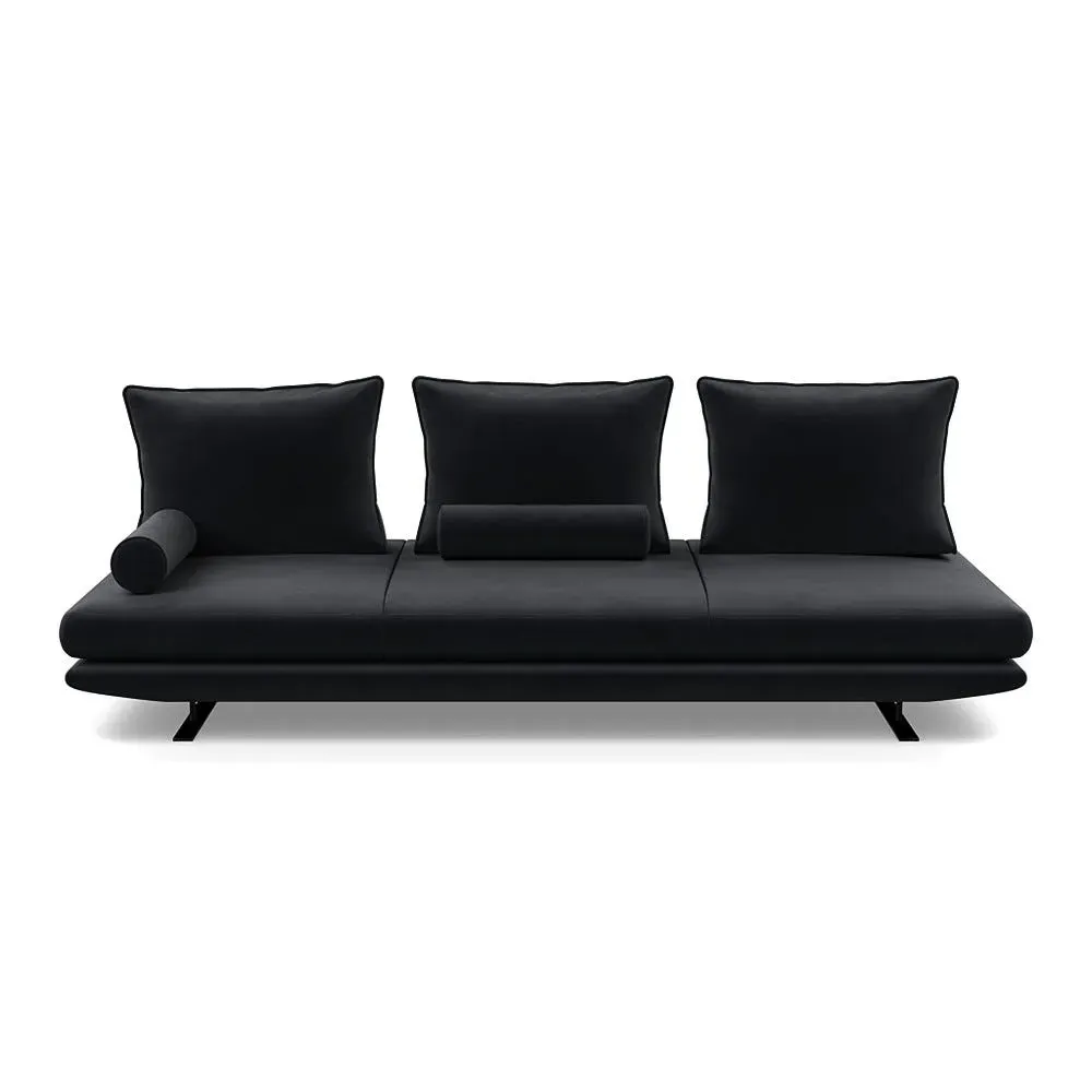 Large Settee - Grey, Alcantara