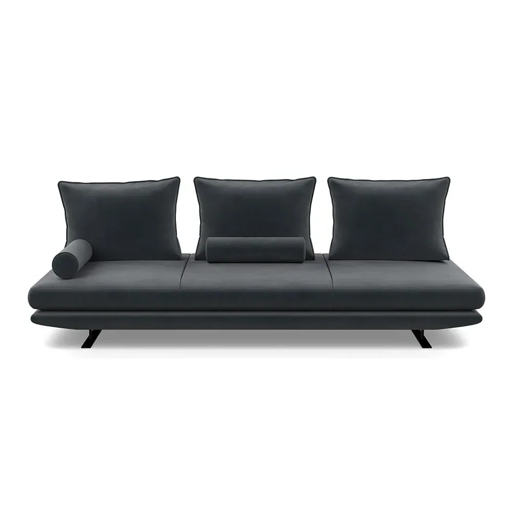 Large Settee - Grey, Alcantara