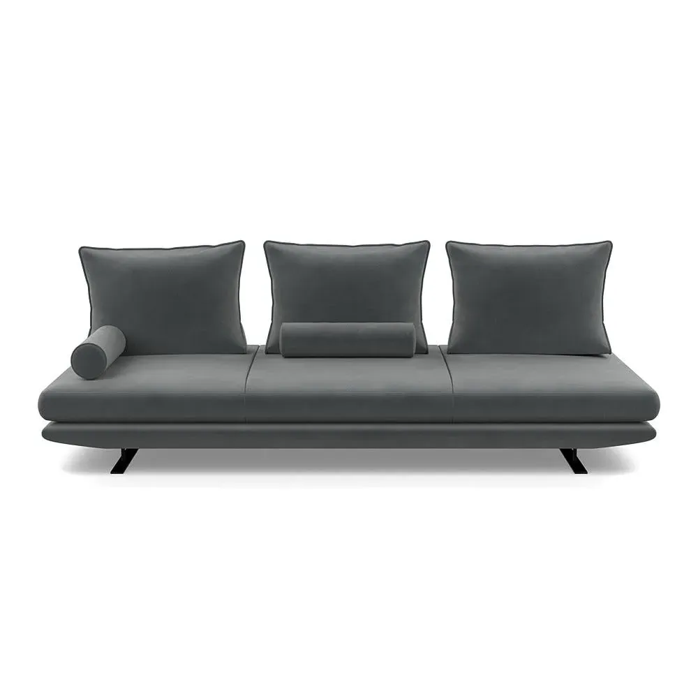 Large Settee - Grey, Alcantara