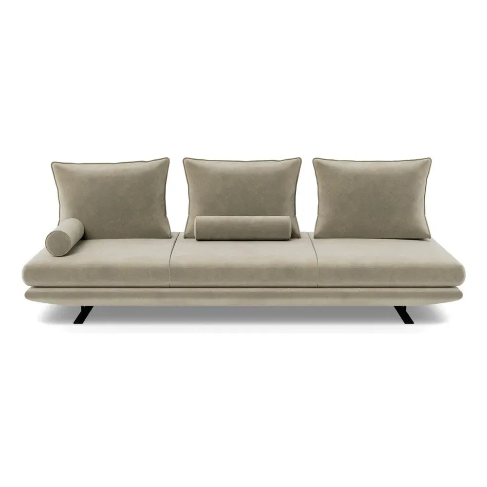 Large Settee - Natural, Alcantara