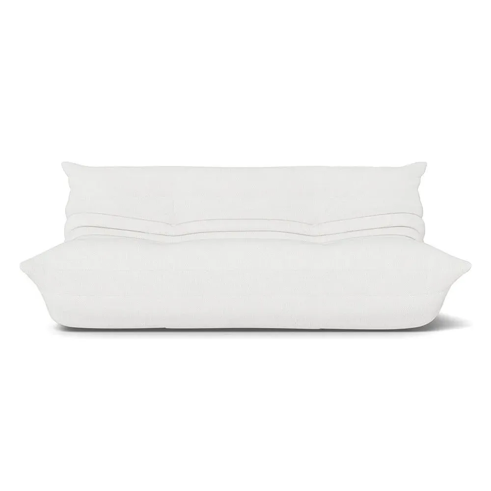 Large Settee with Quilted Design - White, Capa
