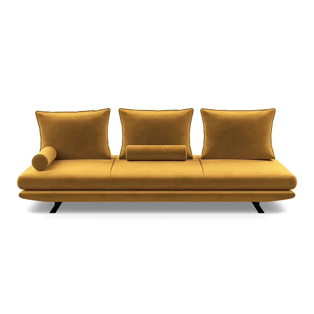 Large Settee - Yellow, Alcantara
