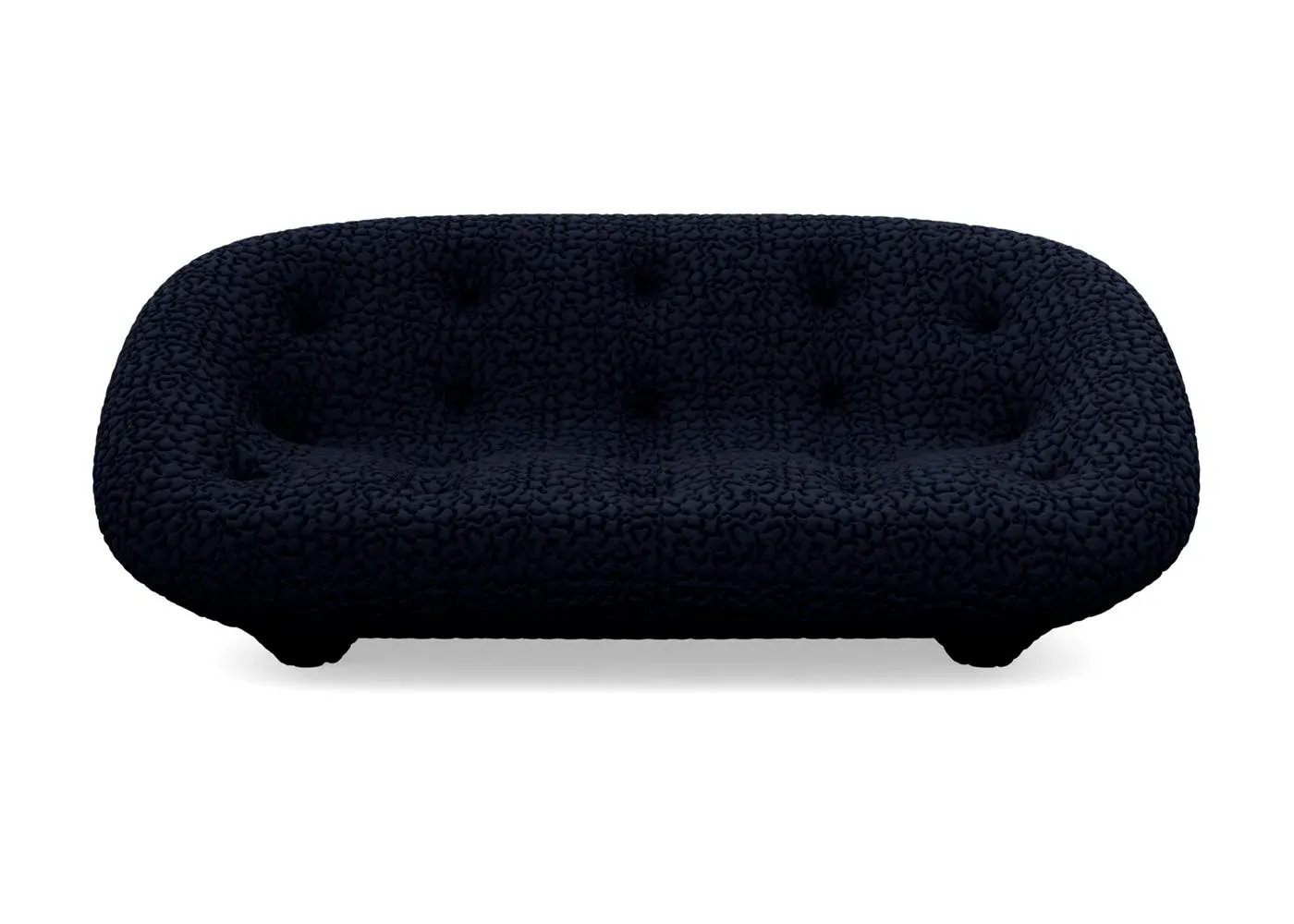 Medium High Back Sofa with Stitching - Blue image