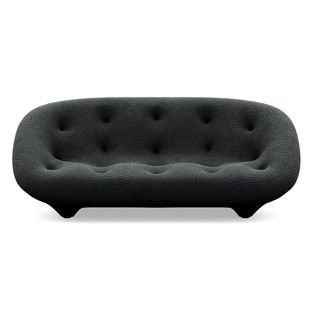 Medium High Back Sofa with Stitching - Blue