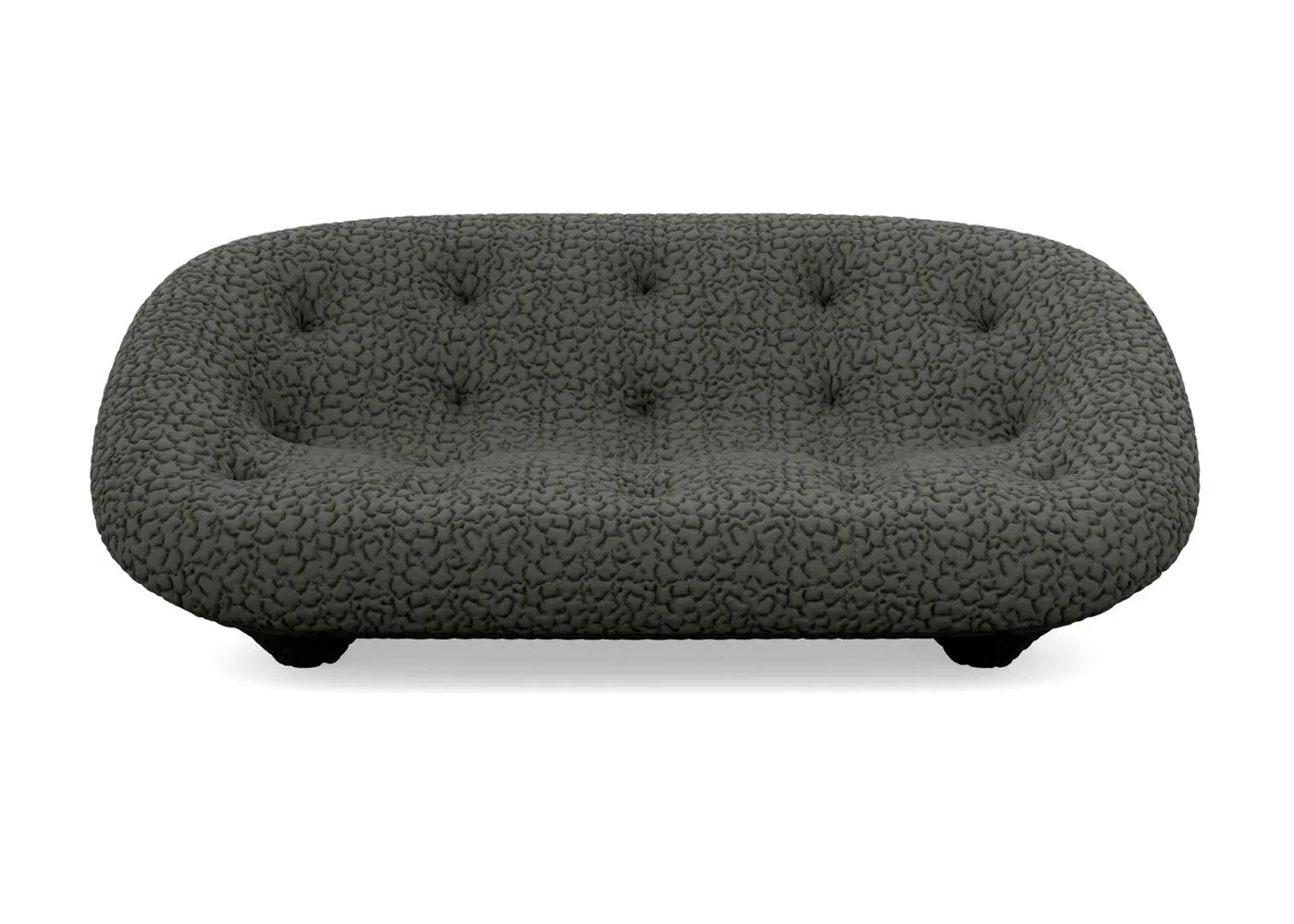 Medium High Back Sofa with Stitching - Grey