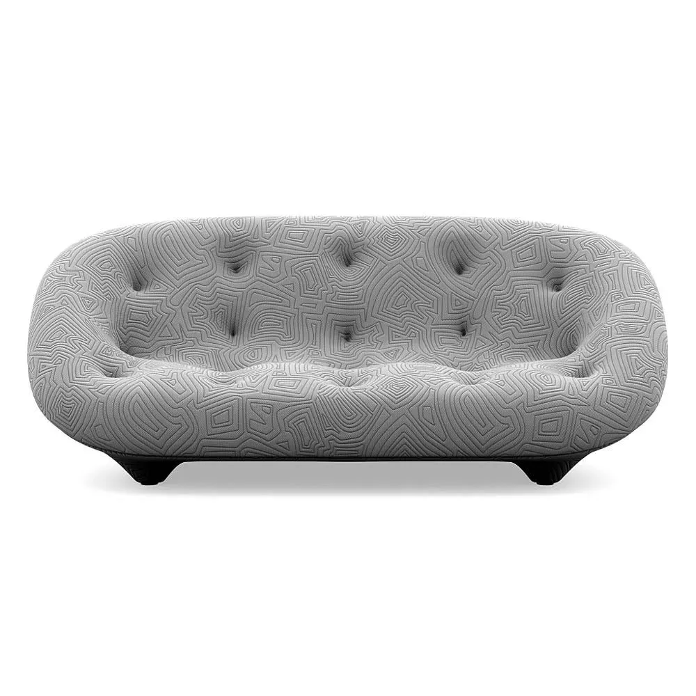 Medium High Back Sofa with Stitching - Grey