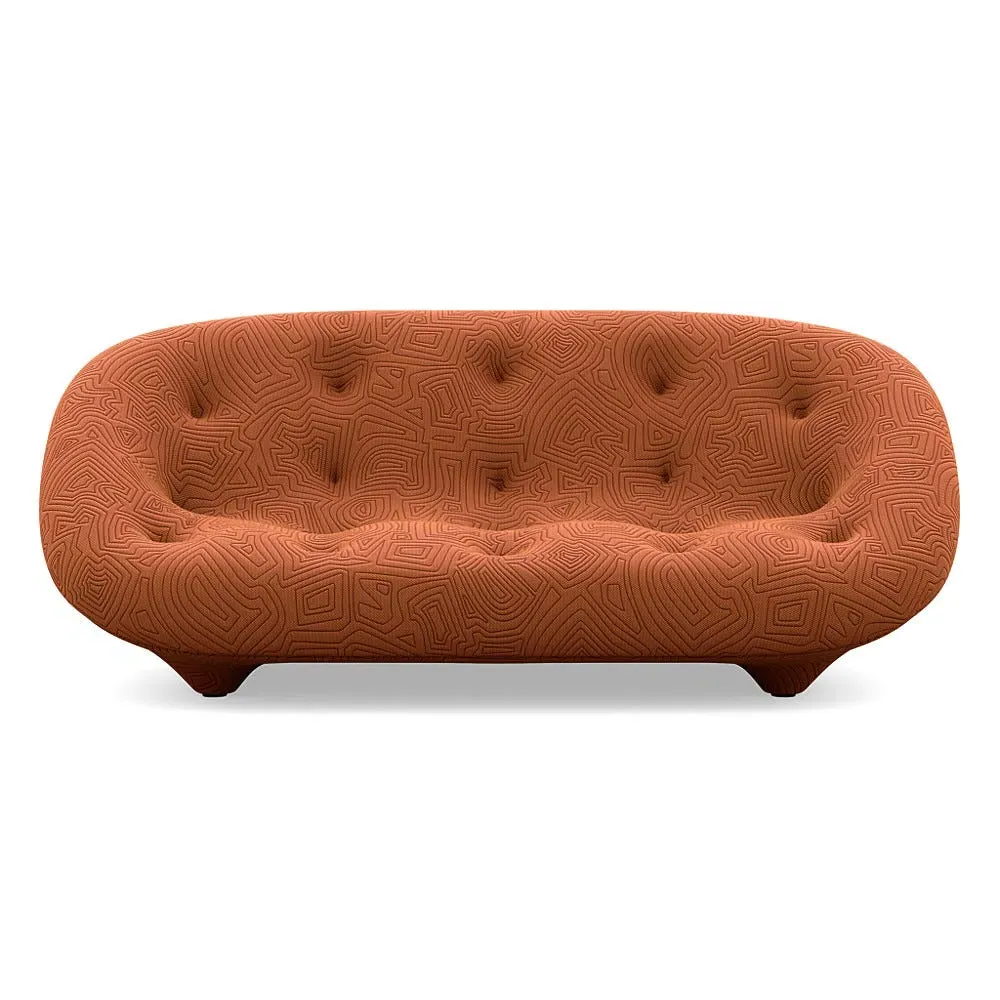 Medium High Back Sofa with Stitching - Orange