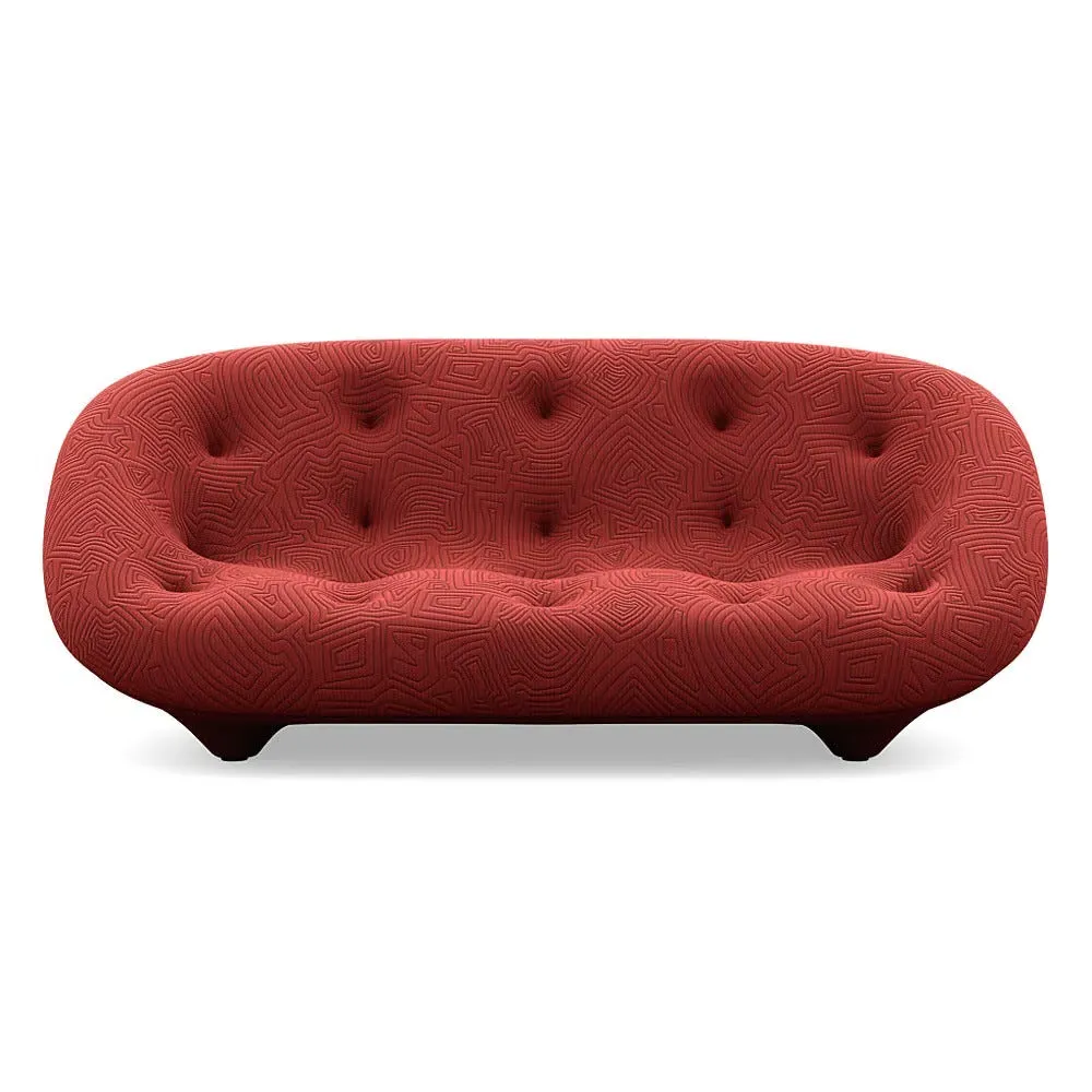 Medium High Back Sofa with Stitching - Red