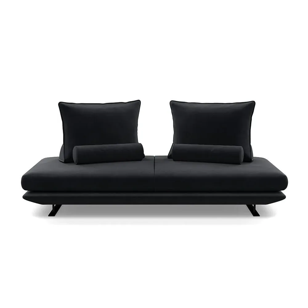 Medium Settee - Grey, Alcantara