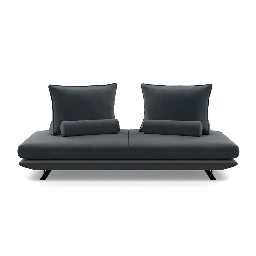 Medium Settee - Grey, Alcantara