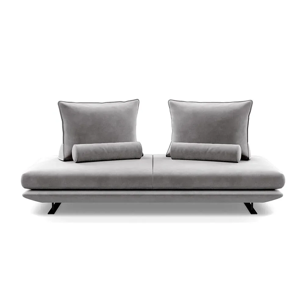 Medium Settee - Grey, Alcantara