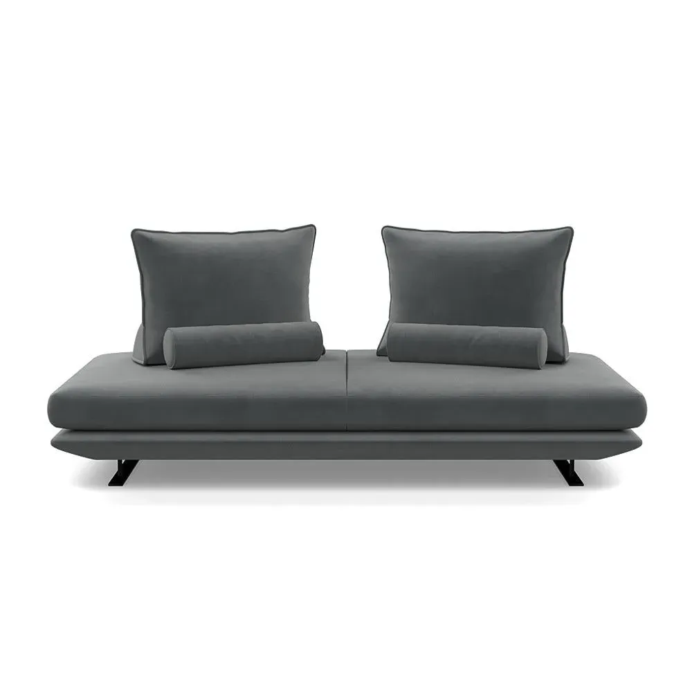 Medium Settee - Grey, Alcantara