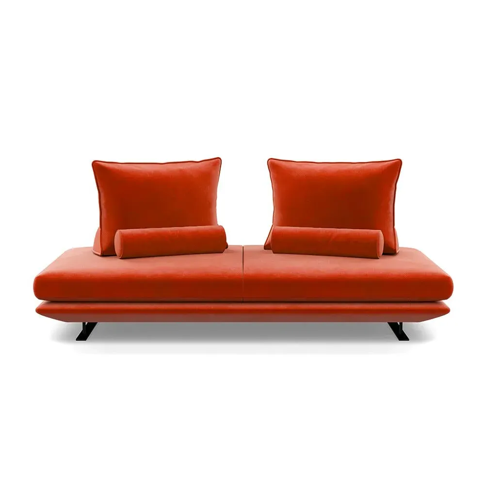 Medium Settee - Orange, Alcantara