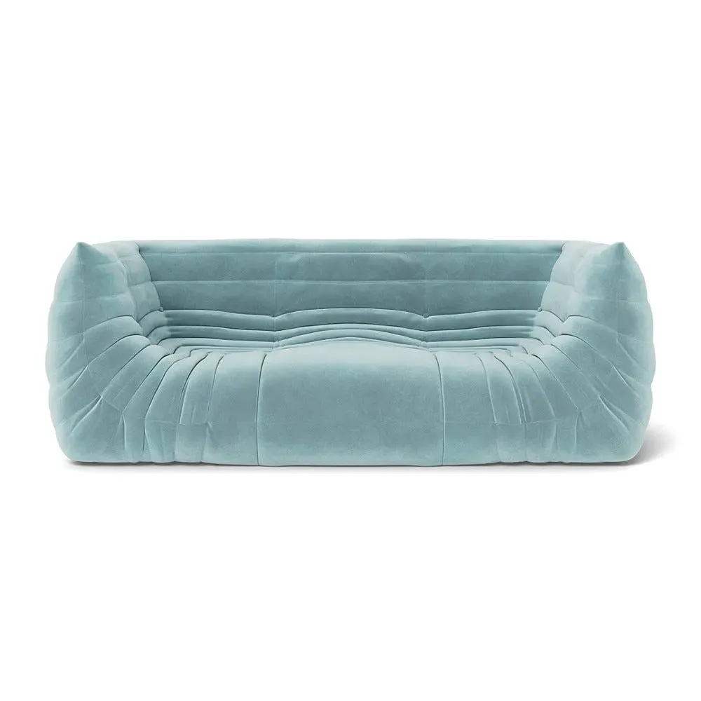 Medium Settee with Quilted Design - Blue