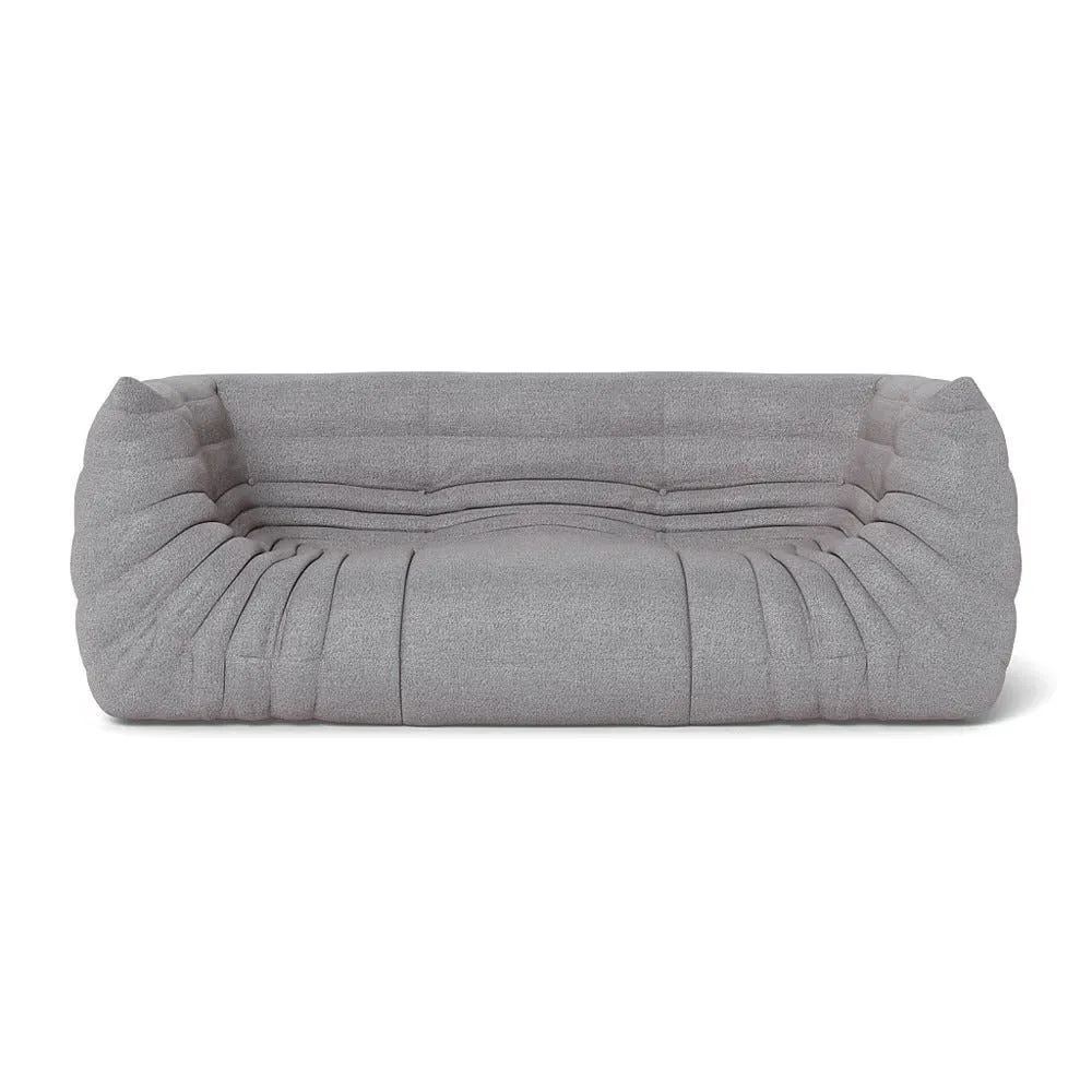 Medium Settee with Quilted Design - Grey