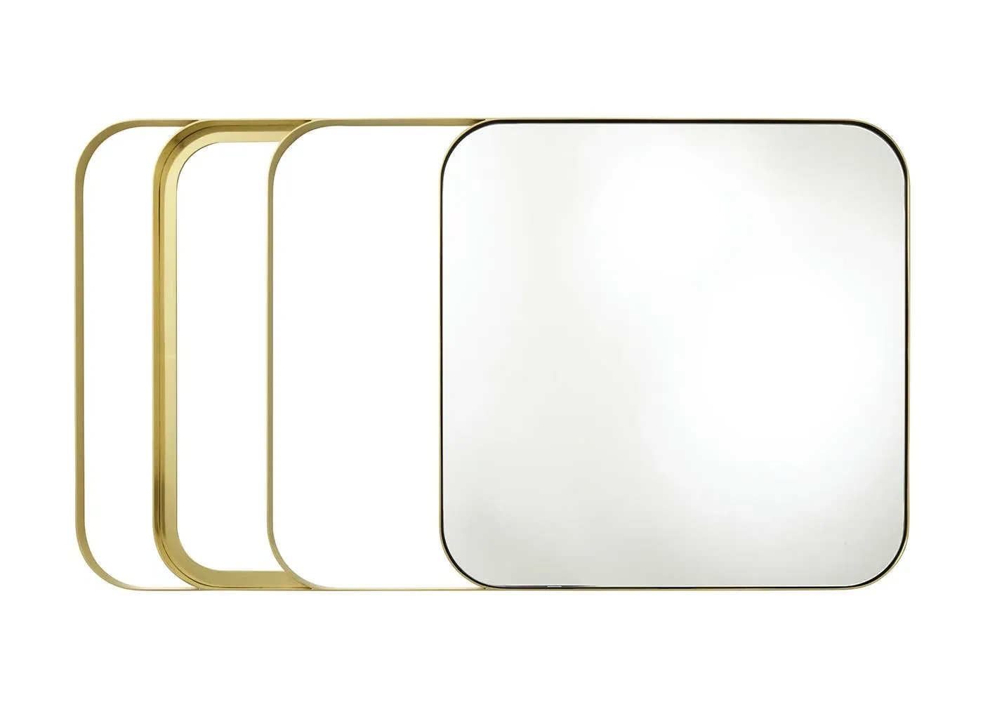Round Wall Mirror - Gold, Brass image