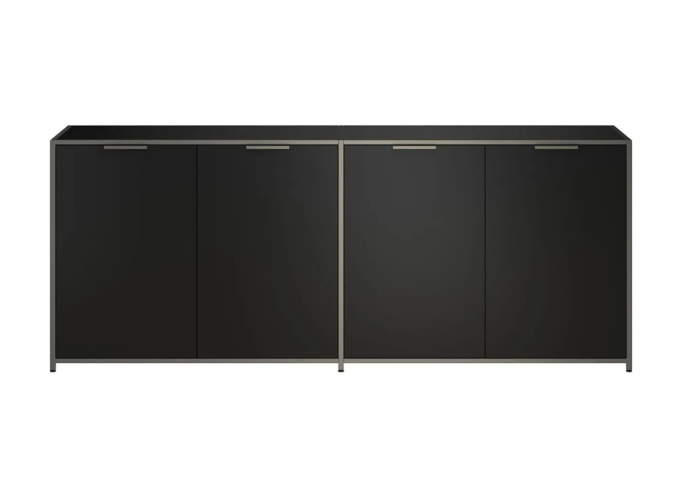 Sideboard with Bronze Frame - Black, Lacquer image