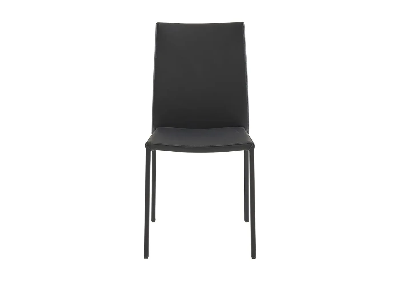 Slim Dining Chair - Black, Leather image