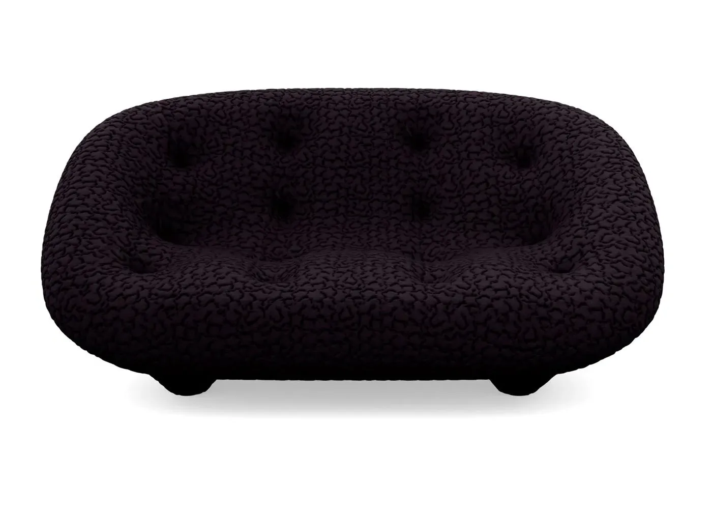 Small High Back Sofa with Domed Stitching - Purple