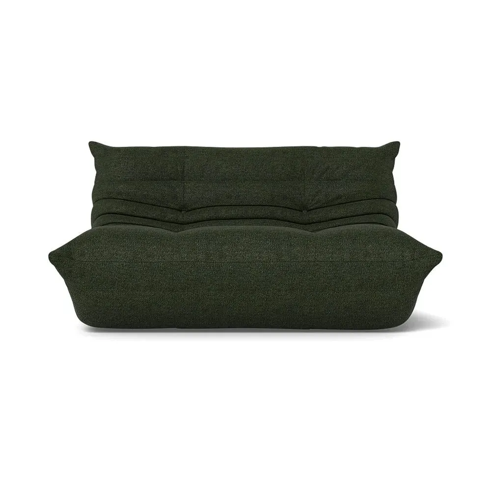 Small Settee with Quilted Design - Green, Alcantara image
