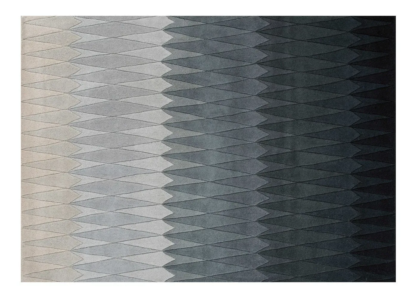 Acacia Rug with Diamond Pattern - Grey, Wool image