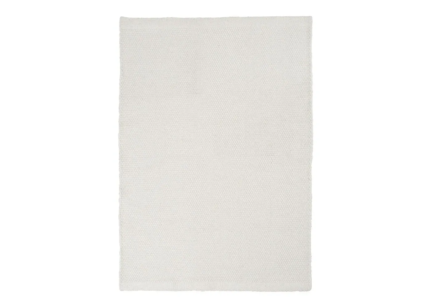 Compact Hand-Woven Rug - Beige, Wool Cotton image