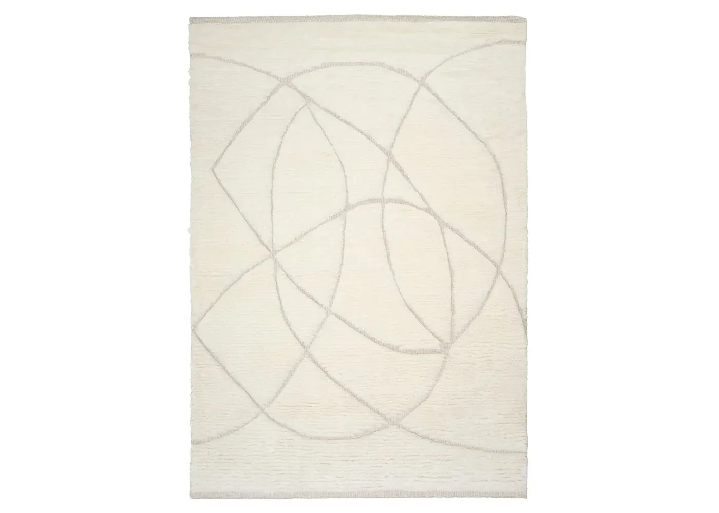 Compact Lineal Sweep Rug - White image