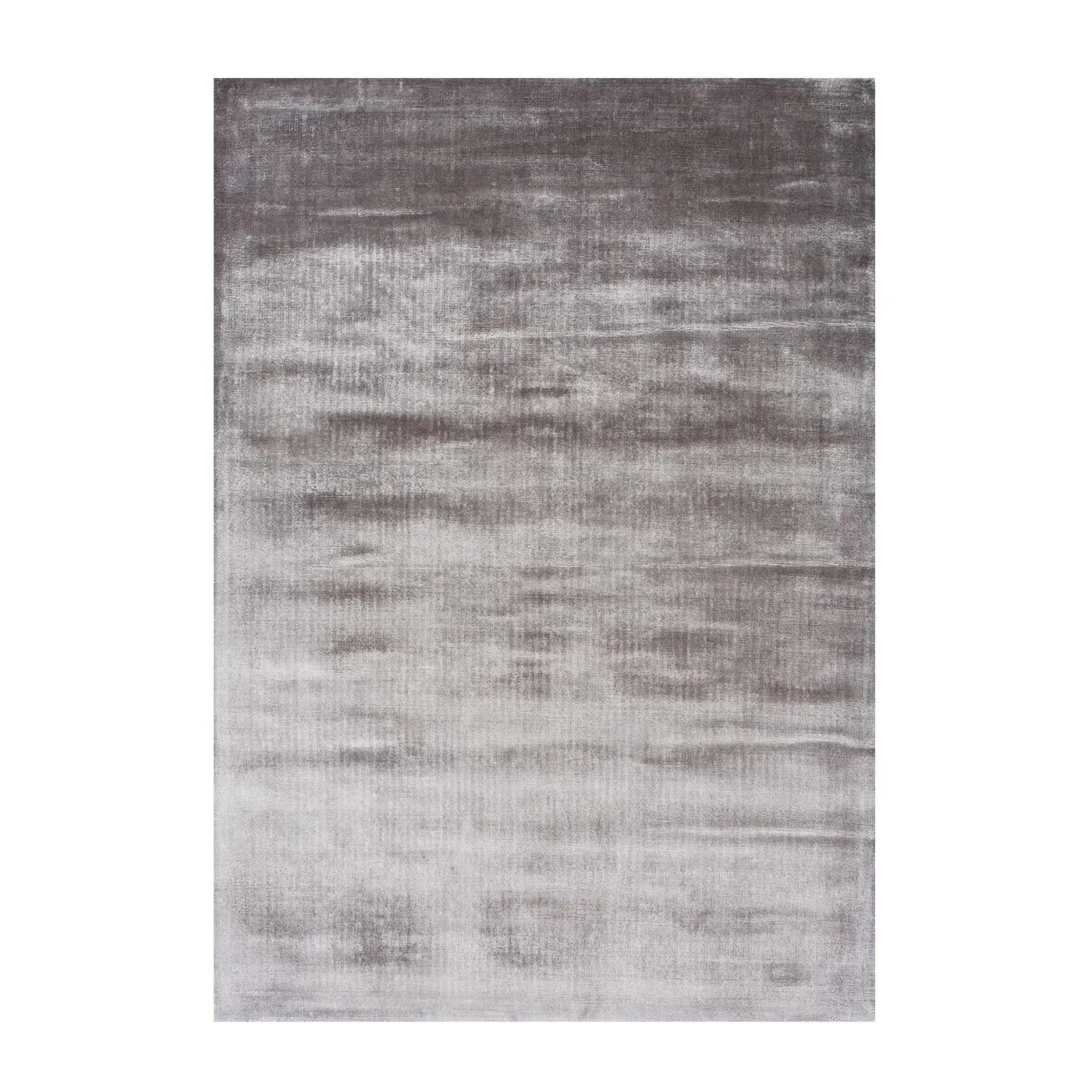 Hand-Loomed Rug with Lustre Surface - Silver, Viscose